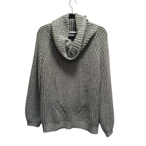 Vanilla Star Chunky Knit Olive Sweater Cowl Neck XL
